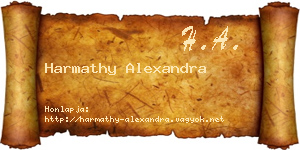 Harmathy Alexandra névjegykártya