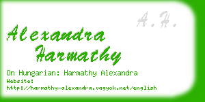 alexandra harmathy business card